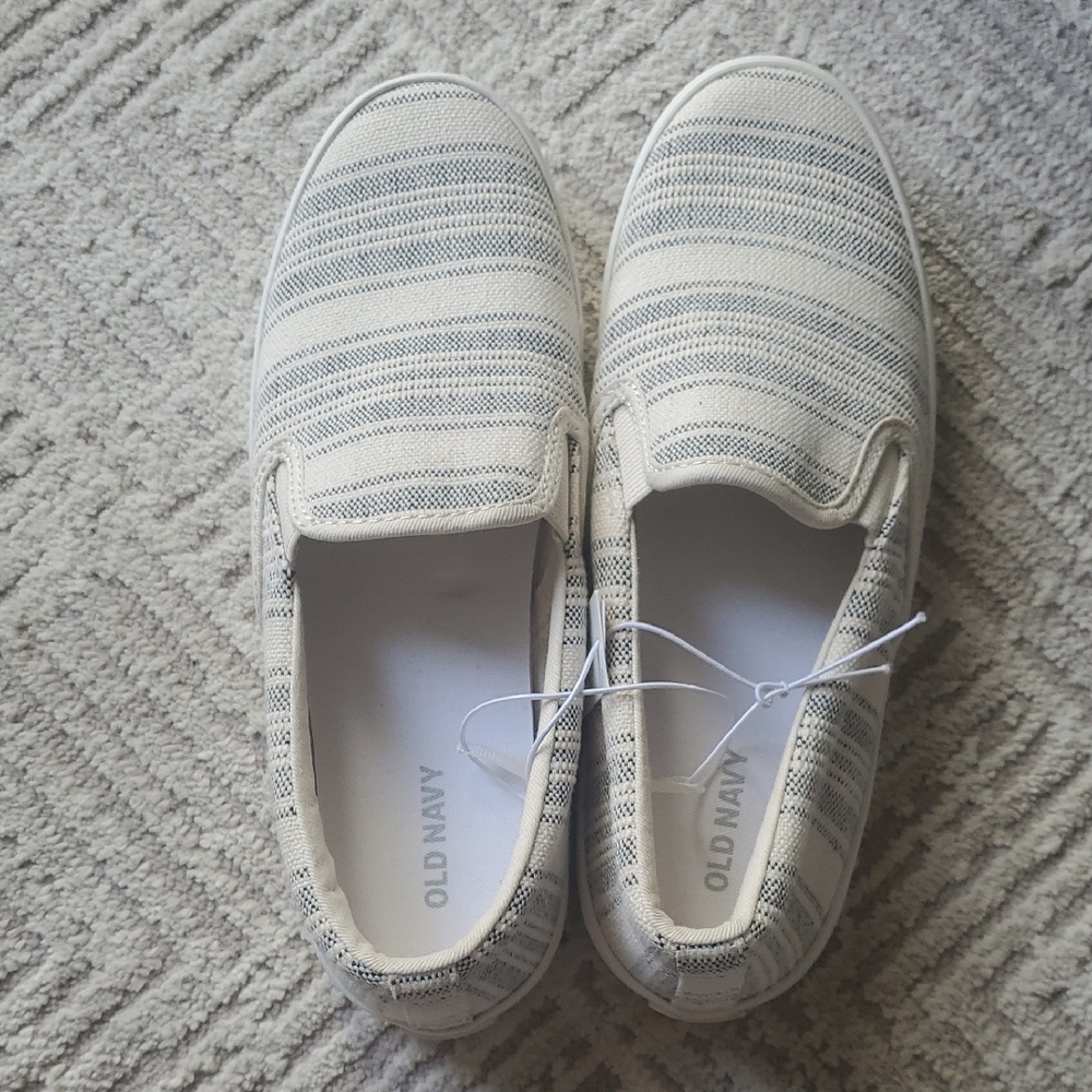Old Navy - Gray and White Slip-On Shoes